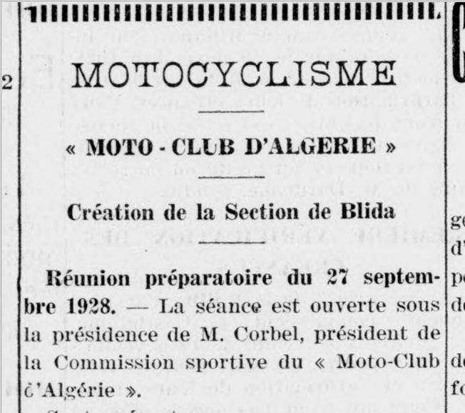 Blida section of the Algeria Motor Club